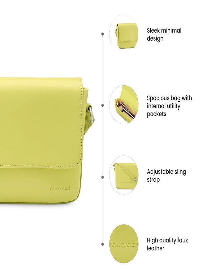 Fastrack Casual Sling Bag for Women | Slings for Casual Carry | Ladies Purse Handbag Celery Green - Image 3